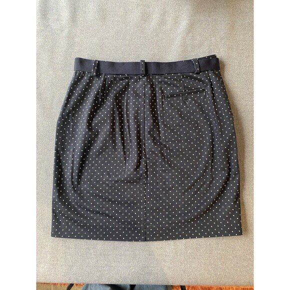 Chaps Womens Navy Blue Polka Dot Skirt Size 4 - Picture 1 of 11